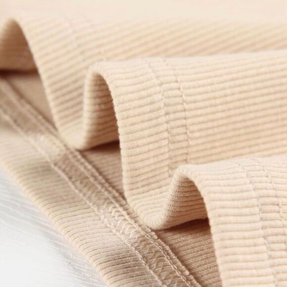 Women’s Tan Racerback Crop Tank Top - Picture 3 of 7